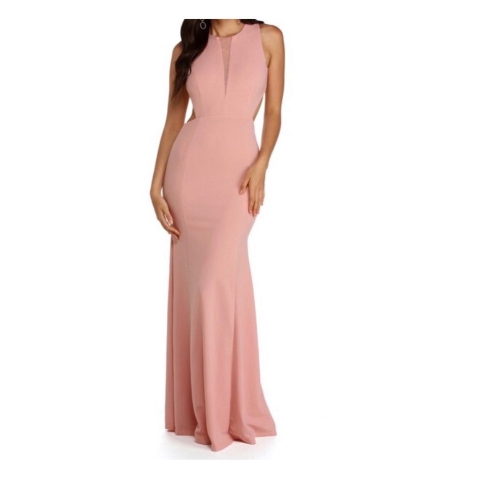 Windsor long blush dress